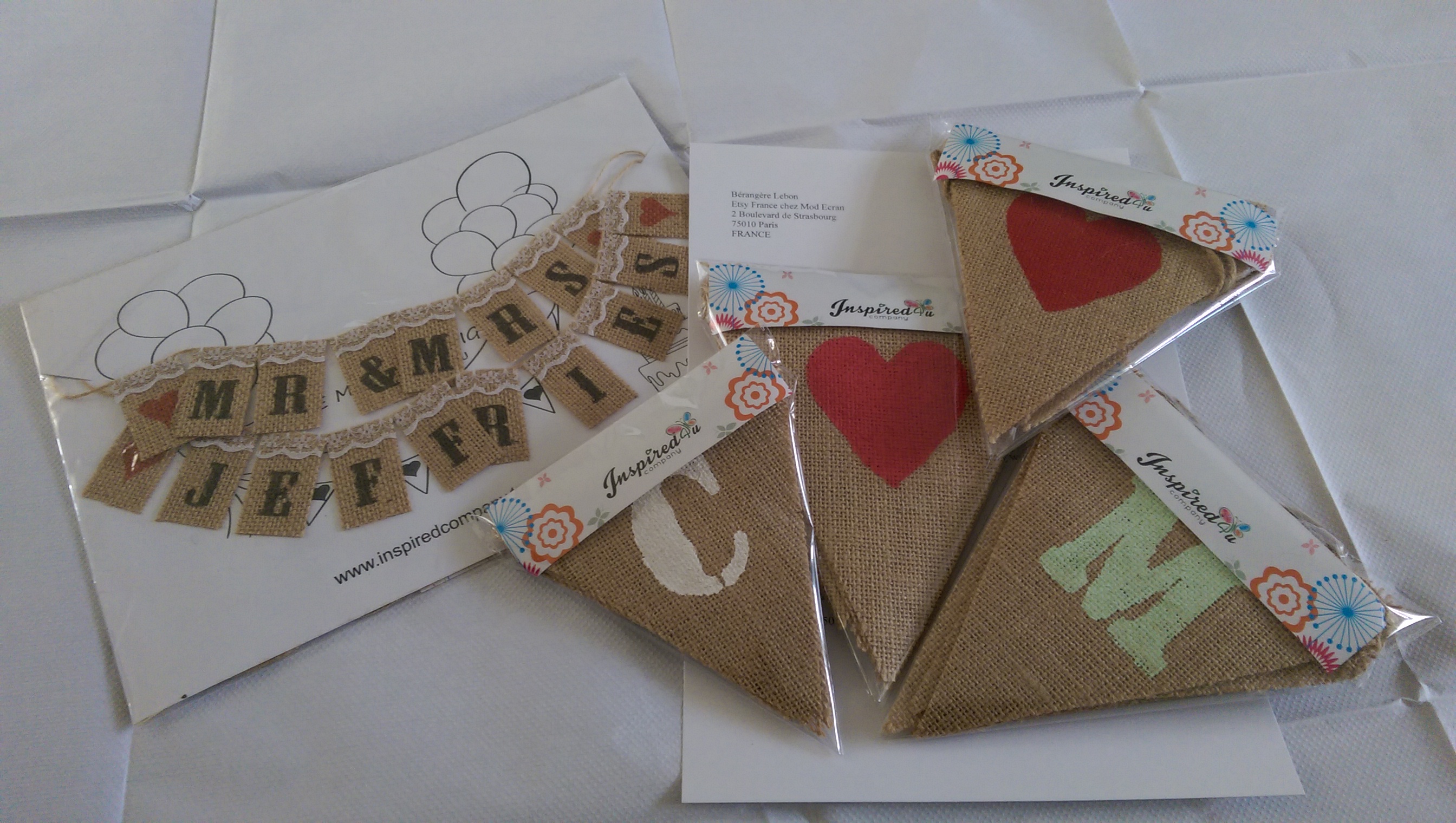Hessian Buntings for Etsy