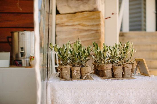 Hessian Pot Flowers