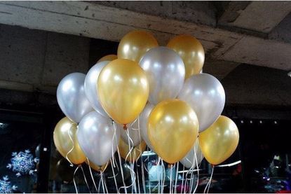 Picture of Wedding Gold Latex Balloons Ceiling Balloons 11"