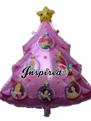Picture of 30" Princess Christmas Tree Disney Super Shape Helium Foil Balloon Party Star