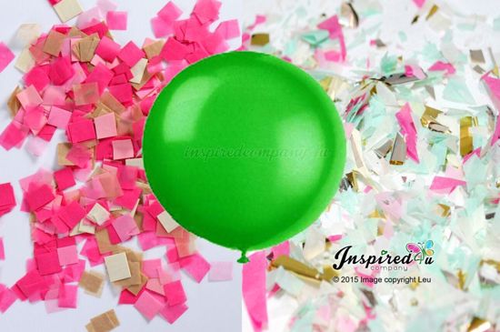 Picture of Gender Reveal Green Balloon Boy or Girl Baby Shower