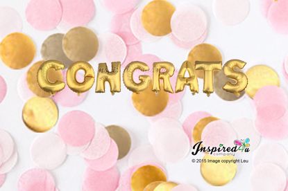 Picture of CONGRATS Letters 16 Inch 40 cm Foil Balloons Prom Wedding