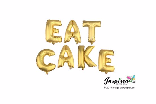 Picture of EAT CAKE Letters 16 Inch 40 cm Foil Balloons Sweet Table Wedding