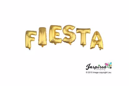 Picture of FIESTA Letters 16 Inch 40 cm Foil Balloons Party Fun Celebration