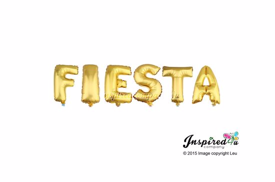 Picture of FIESTA Letters 16 Inch 40 cm Foil Balloons Party Fun Celebration