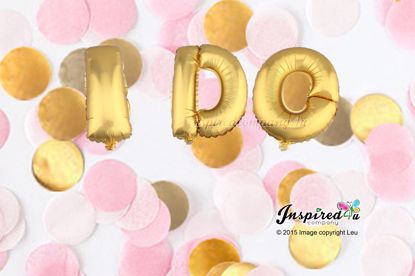 Picture of I DO Letters 16 Inch 40 cm Foil Balloons Party Valentine Engagement