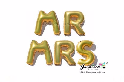 Picture of MR MRS Letters 16 Inch 40 cm Foil Balloons Wedding
