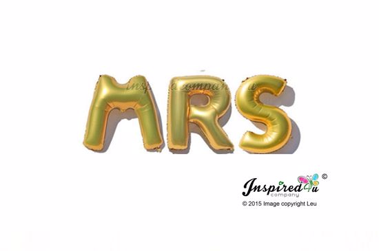 Picture of MRS Diamond Letters 16 Inch 40 cm Foil Balloons Wedding