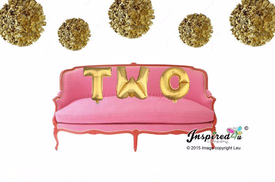 Picture of TWO Letters 16 Inch 40 cm Foil Balloons Birthday