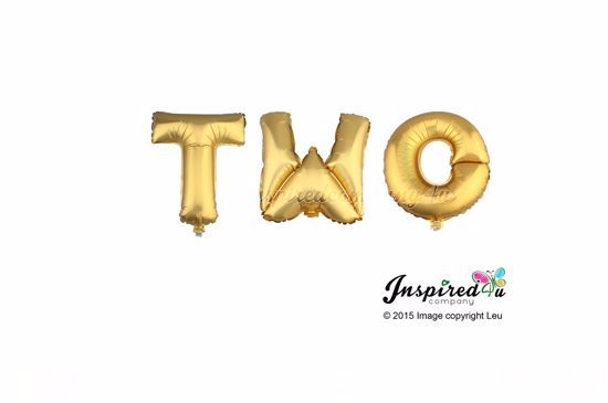 Picture of TWO Letters 16 Inch 40 cm Foil Balloons Birthday