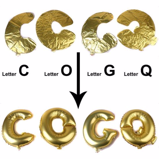 Picture of YAY Letters 16 Inch 40 cm Foil Balloons Party Wedding