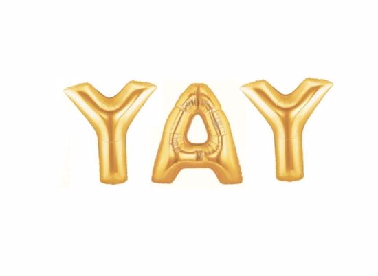 Picture of YAY Letters 16 Inch 40 cm Foil Balloons Party Wedding