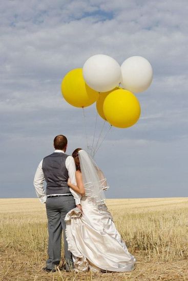 Picture of Huge Giant Yellow Balloons up to 36" Wedding