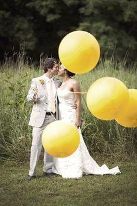 Picture of Huge Giant Yellow Balloons up to 36" Wedding