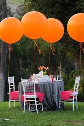 Picture of Birthday Huge Giant Orange Balloons up to 36" Wedding