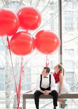 Picture of Valentine's Huge Giant Red Balloons up to 36" Wedding