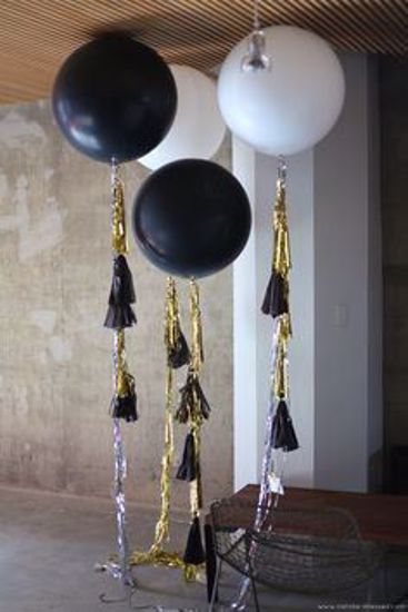 Picture of Wedding Huge Giant Black Balloons up to 36" Party