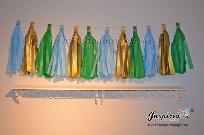 Picture of DIY Baby Shower Christening Tissue Tassel Paper Garland