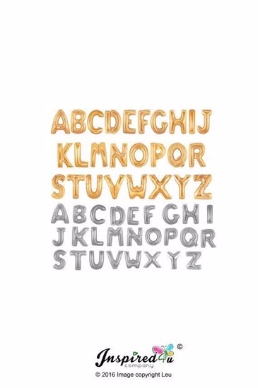Picture of 40" Gold Balloon Letters Alphabet Giant Huge Big Sign Banner