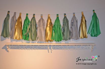 Picture of DIY Minecraft Garland Tissue Paper Tassels Birthday Decor