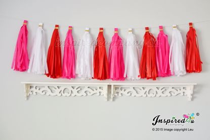 Picture of Valentine's Love Tissue Paper Tassel Garland