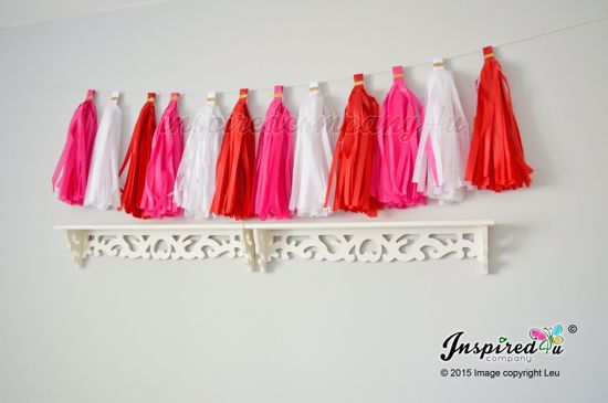 Picture of Valentine's Love Tissue Paper Tassel Garland