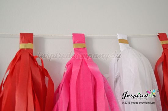 Picture of DIY Valentine's Love Tissue Paper Tassel Garland