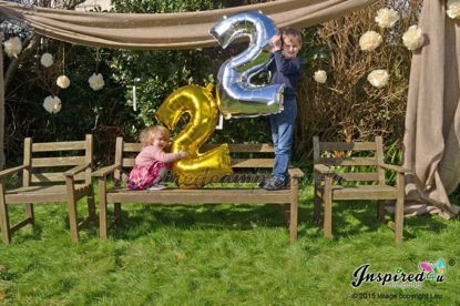 Picture of Birthday Gold Foil Balloon Giant Numbers 40"