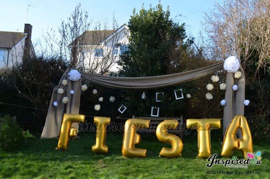 Picture of FUN Letters up to 40" / 100 cm Mylar Gold Foil Balloons Wedding