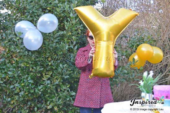 Picture of FUN Letters up to 40" / 100 cm Mylar Gold Foil Balloons Wedding