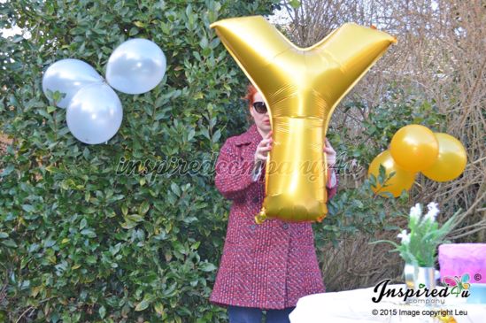 Picture of POP Letters up to 40" / 100 cm Mylar Gold Foil Balloons Birthday Baby Shower