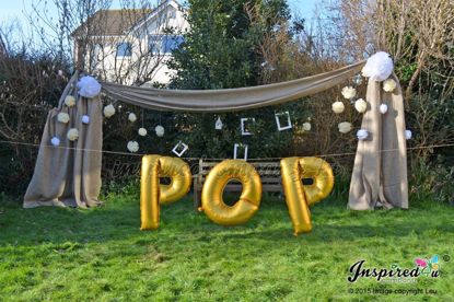 Picture of POP Letters up to 40" / 100 cm Mylar Gold Foil Balloons Birthday Baby Shower