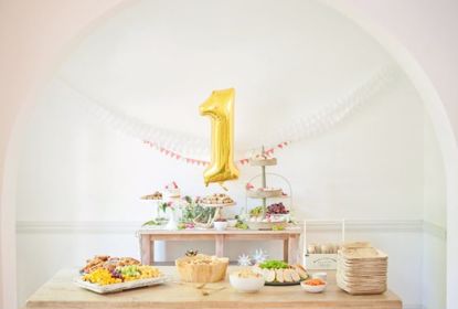 Picture of First Birthday Gold Foil Balloon Giant Numbers 40"