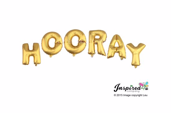 Picture of 16" Gold Foil Balloon Letters Alphabet Wedding *Name Bespoke Mylar