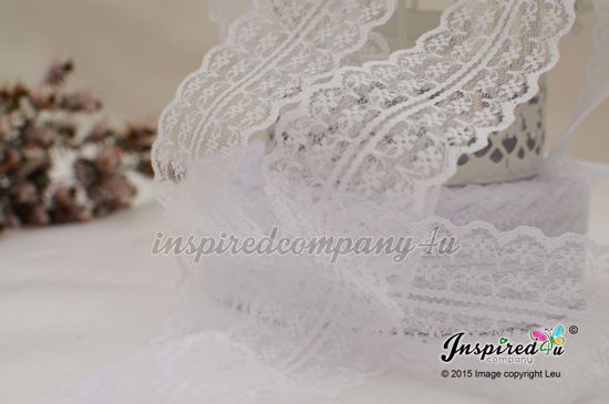 Picture of 2 meters White Wide 47 mm Lace Wedding DIY