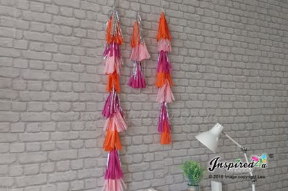 Picture of 3 Tail Balloon Tassels Tissue Paper