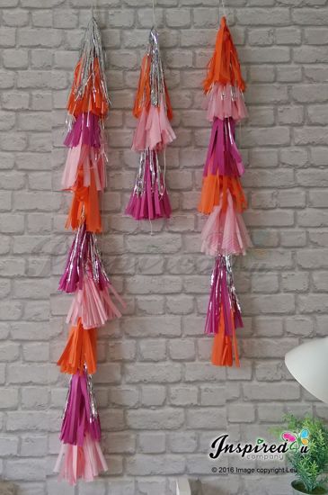 Picture of 3 Tail Balloon Tassels Tissue Paper