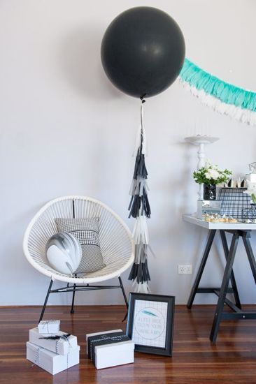 Picture of Gender Reveal Balloon Boy or Girl Baby Shower Oval