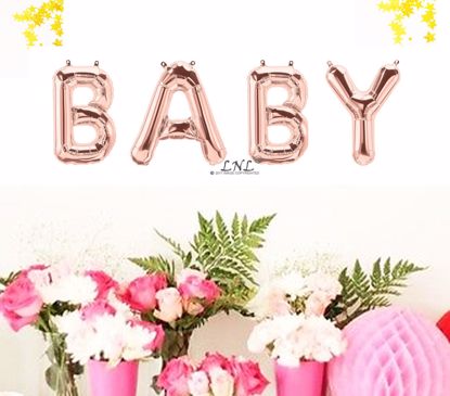 Picture of Rose Gold Balloons Baby Shower Christening Birthday