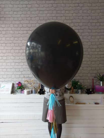 Picture of Gender Reveal Balloons Boy or Girl Baby Shower Tail Tassels