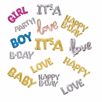 Picture of Script Balloons Party It's Baby Birthday Love