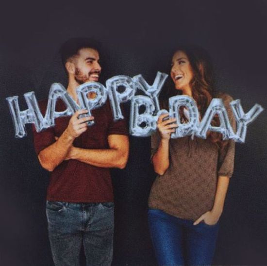 Picture of Script Balloons Party It's Baby Birthday Love
