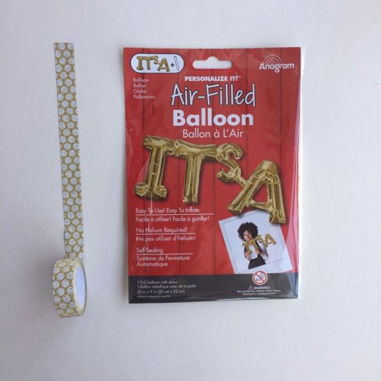 Picture of Script Balloons Party It's Baby Birthday Love