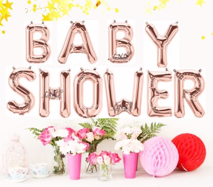 Picture of Rose Gold Balloons Baby Shower