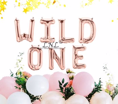 Picture of Rose Gold Balloons Wild One Birthday