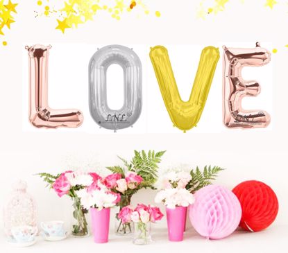 Picture of Love Rose Gold Balloons Wedding