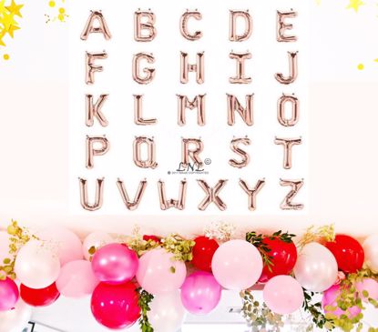 Picture of Rose Gold 16" Foil Balloon Letters Alphabet Wedding *Name Bespoke Mylar