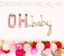 Picture of OH Baby Rose Gold Balloons, Letters Foil 16" Mylar, Baby Shower