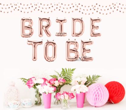 Picture of Bride To Be Rose Gold Balloons Letters 16"