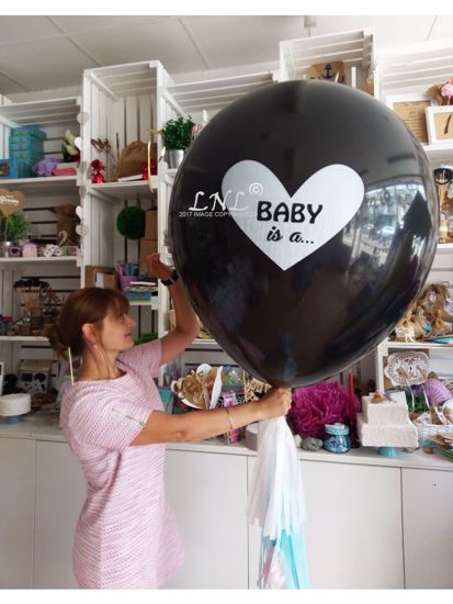 Picture of Baby is a... Gender Reveal Balloons Boy or Girl Baby Shower Confetti